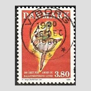 FRIM�RKER DANMARK | 1986 - AFA 873 - Balletten Amors luner - 3,80 Kr. flerfarvet - Pragt Stemplet
