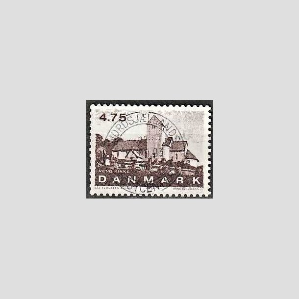 FRIMRKER DANMARK | 1990 - AFA 975 - Jyske landsbykirker - 4,75 Kr. brun - Pragt Stemplet