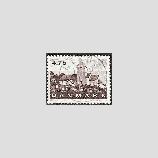 FRIMRKER DANMARK | 1990 - AFA 975 - Jyske landsbykirker - 4,75 Kr. brun - Pragt Stemplet