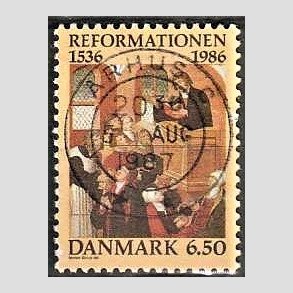 FRIM�RKER DANMARK | 1986 - AFA 874 - Reformationen - 6,50 Kr. flerfarvet - Pragt Stemplet