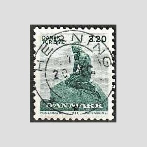 FRIM�RKER DANMARK | 1989 - AFA 932 - Dansk turisme i 100 �r - 3,20 Kr. gr�n - Pragt Stemplet