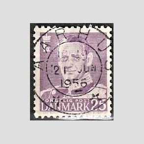 FRIMRKER DANMARK | 1955 - AFA 360 - Fr. IX 25 re violet - Lux Stemplet Aarhus