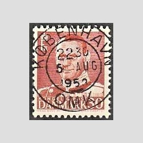 FRIMRKER DANMARK | 1952-53 - AFA 337 - Fr. IX 30 re rd - Lux Stemplet Kbenhavn