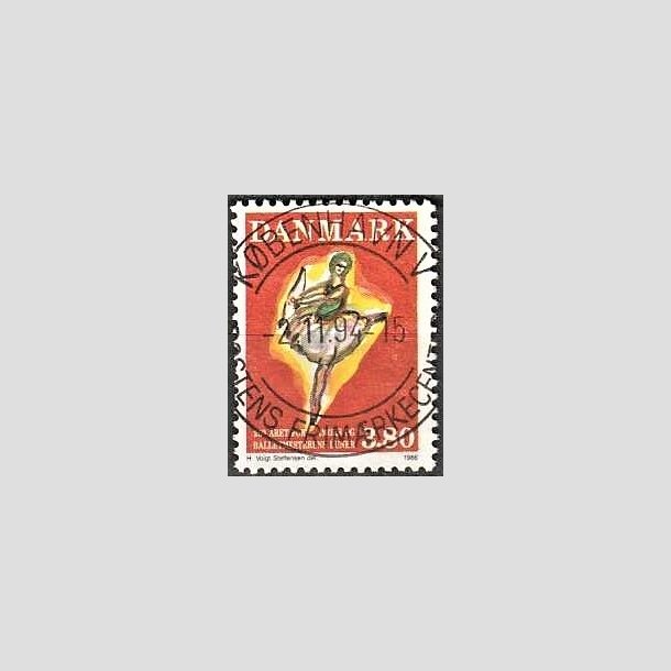 FRIMRKER DANMARK | 1986 - AFA 873 - Balletten Amors luner - 3,80 Kr. flerfarvet - Pragt Stemplet