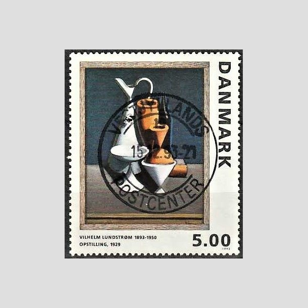 FRIMRKER DANMARK | 1993 - AFA 1057 - Maleriserie 6. - 5,00 Kr. Wilhelm Lundstrm - Pragt Stemplet