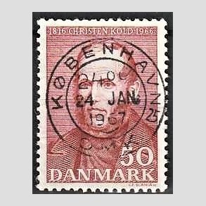 FRIM�RKER DANMARK | 1966 - AFA 444 - Christen Kold - 50 �re brunr�d - Pragt Stemplet