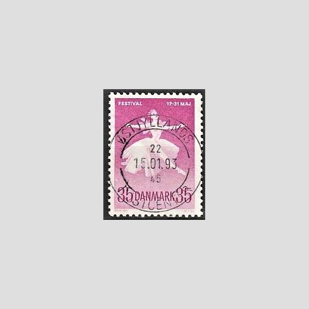 FRIMRKER DANMARK | 1959 - AFA 377 - Ballet og Musikfestival - 35 re rdlilla - Pragt Stemplet