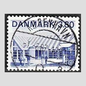 FRIM�RKER DANMARK | 1987 - AFA 883 - Europam�rker - 3,80 Kr. bl� - Pragt Stemplet K�benhavn