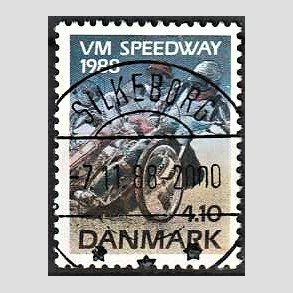 FRIM�RKER DANMARK | 1988 - AFA 914 - WM i Speedway - 4,10 Kr. flerfarvet - Pragt Stemplet