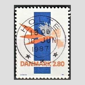 FRIM�RKER DANMARK | 1987 - AFA 877 - Kunst - 2,80 Kr. flerfarvet - Pragt Stemplet