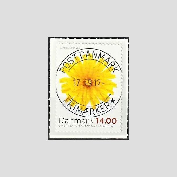 FRIMRKER DANMARK | 2012 - AFA 1717 - Efterrsblomster - 14,00 Kr. flerfarvet - Pragt Stemplet
