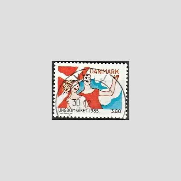 FRIMRKER DANMARK | 1985 - AFA 828 - Ungdomsr - 3,80 Kr. flerfarvet - Pragt Stemplet