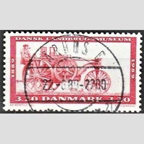 FRIM�RKER DANMARK | 1989 - AFA 942 - Dansk Landbrugsmuseum 100 �r - 3,20 Kr. r�dbrun - Pragt Stemplet