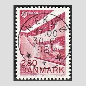 FRIM�RKER DANMARK | 1987 - AFA 882 - Europam�rker - 2,80 Kr. r�d - Pragt Stemplet Neks�