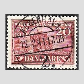 FRIM�RKER DANMARK | 1941 - AFA 271 - Vitus Bering 20 �re r�d - Lux Stemplet K�benhavn