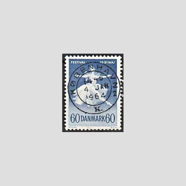 FRIMRKER DANMARK | 1962 - AFA 406 - Ballet og musik - 60 re bl - Pragt Stemplet Kbenhavn