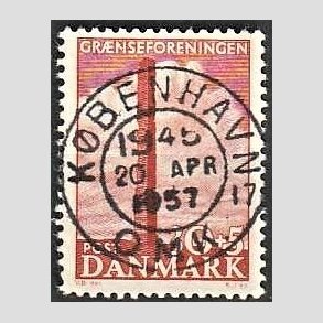 FRIMRKER DANMARK | 1953 - AFA 345 - Skamlingsbanken - 30 + 5 re rd - Pragt Stemplet Kbenhavn