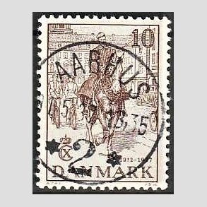 FRIM�RKER DANMARK | 1937 - AFA 240 - Chr. X 25 �re jubil�um 10 �re brun - Lux Stemplet Aarhus