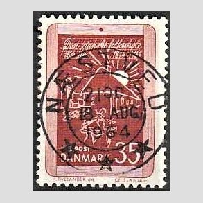 FRIM�RKER DANMARK | 1964 - AFA 423 - Skolev�snet 150 �r - 35 �re r�dbrun - Pragt Stemplet N�stved