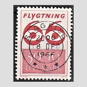 FRIMRKER DANMARK | 1966 - AFA 449F - Flygtning 1966 - 50 + 10 re rd - Pragt Stemplet Slagelse