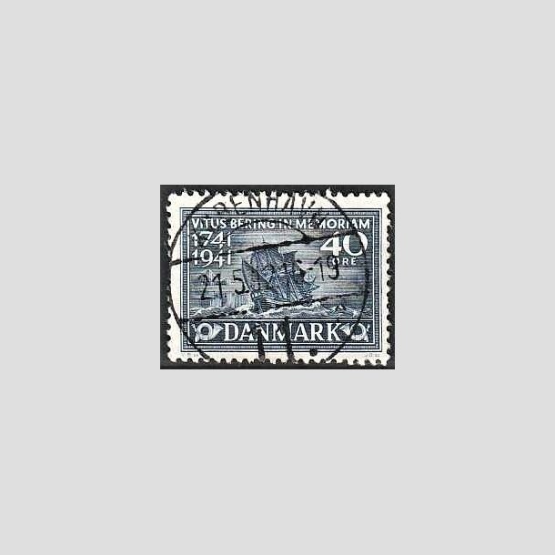 FRIMRKER DANMARK | 1941 - AFA 272 - Vitus Bering 40 re bl - Lux Stemplet