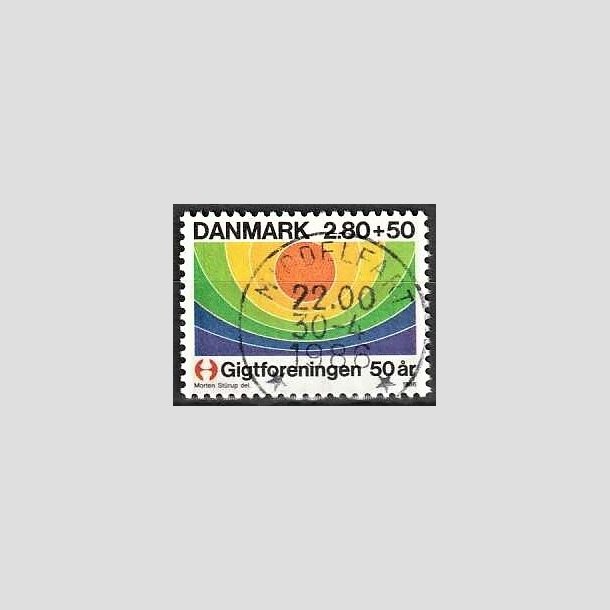 FRIMRKER DANMARK | 1986 - AFA 855 - Gigtforeningen 50 r - 2,80 Kr. + 50 re flerfarvet - Lux Stemplet