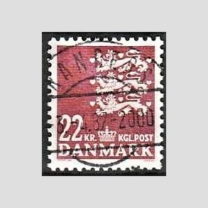 FRIMRKER DANMARK | 1987 - AFA 876 - Rigsvben 22 Kr. matrd - Lux Stemplet Randers