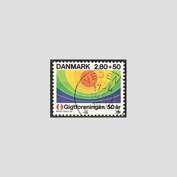 FRIMRKER DANMARK | 1986 - AFA 855 - Gigtforeningen 50 r - 2,80 Kr. + 50 re flerfarvet - Lux Stemplet