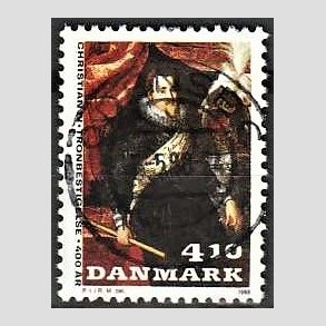 FRIM�RKER DANMARK | 1988 - AFA 904 - Christian d. IV - 4,10 Kr. flerfarvet - Pragt Stemplet Odense C