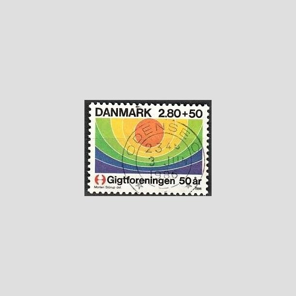 FRIMRKER DANMARK | 1986 - AFA 855 - Gigtforeningen 50 r - 2,80 Kr. + 50 re flerfarvet - Lux Stemplet