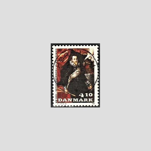 FRIMRKER DANMARK | 1988 - AFA 904 - Christian d. IV - 4,10 Kr. flerfarvet - Pragt Stemplet Hrsholm