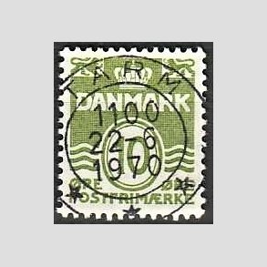 FRIM�RKER DANMARK | 1950 - AFA 318 - B�lgelinie 10 �re gr�n - Lux Stemplet