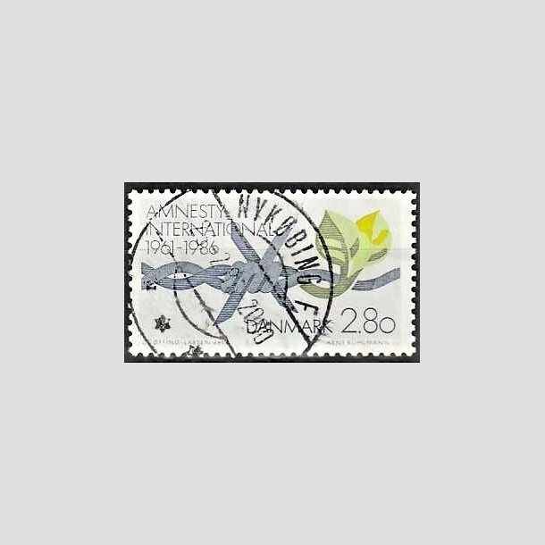 FRIMRKER DANMARK | 1986 - AFA 850 - Amnesty International 25 r - 2,80 Kr. flerfarvet - Pragt Stemplet