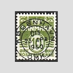 FRIM�RKER DANMARK | 1950 - AFA 318 - B�lgelinie 10 �re gr�n - Lux Stemplet