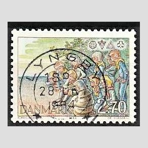 FRIM�RKER DANMARK | 1984 - AFA 802 - Spejderliv - 2,70 Kr. flerfarvet - Pragt Stemplet