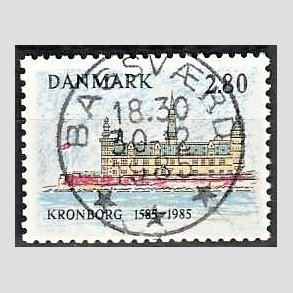 FRIM�RKER DANMARK | 1985 - AFA 840 - Kronborg Slot 400 �r - 2,80 Kr. flerfarvet - Pragt Stemplet