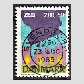 FRIMRKER DANMARK | 1985 - AFA 831 - 40-ret for befrielsen - 2,80 + 50 re Kr. flerfarvet - Pragt Stemplet