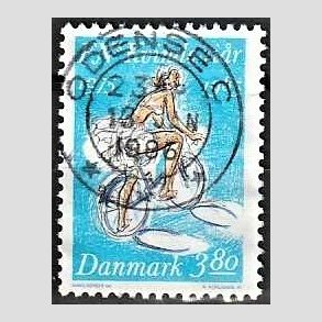 FRIM�RKER DANMARK | 1985 - AFA 839 - FN's kvinde-ti�r - 3,80 Kr. flerfarvet - Pragt Stemplet