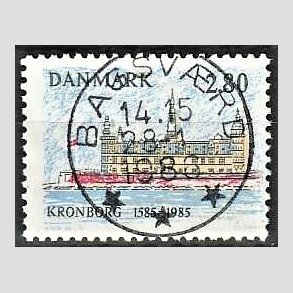 FRIM�RKER DANMARK | 1985 - AFA 840 - Kronborg Slot 400 �r - 2,80 Kr. flerfarvet - Pragt Stemplet Bagsv�rd