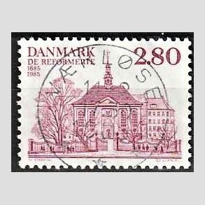 FRIM�RKER DANMARK | 1985 - AFA 825 - Reformerte meninghed 300 �r - 2,80 Kr. rosa - Pragt Stemplet