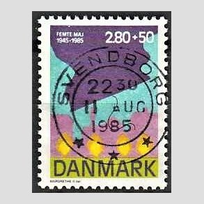 FRIMRKER DANMARK | 1985 - AFA 831 - 40-ret for befrielsen - 2,80 + 50 re Kr. flerfarvet - Pragt Stemplet