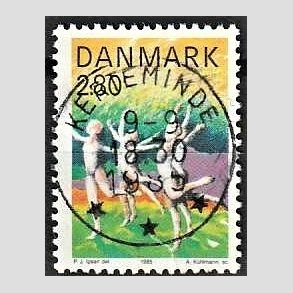 FRIM�RKER DANMARK | 1985 - AFA 836 - Sport - 2,80 Kr. flerfarvet - Pragt Stemplet Kerteminde