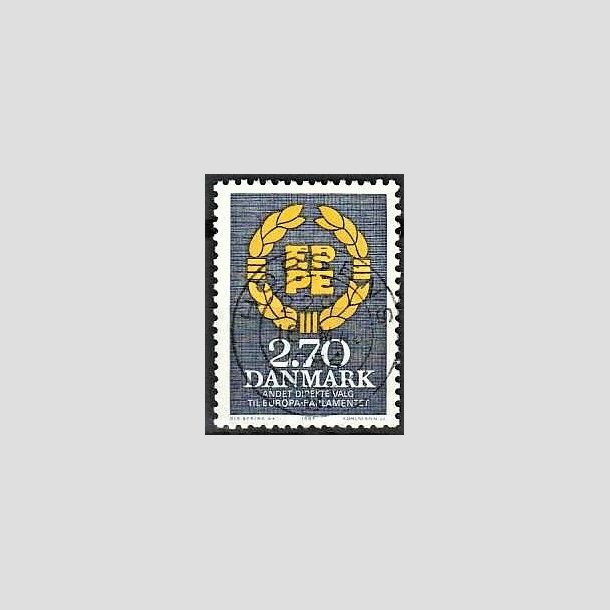 FRIMRKER DANMARK | 1984 - AFA 801 - Europaparlamentet - 2,70 Kr. blgr/gul - Pragt Stemplet