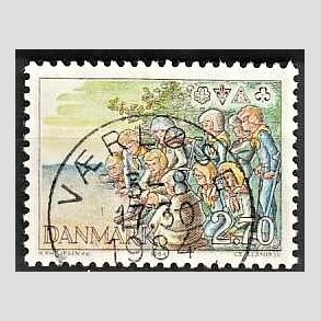 FRIM�RKER DANMARK | 1984 - AFA 802 - Spejderliv - 2,70 Kr. flerfarvet - Pragt Stemplet