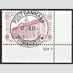 FRIM�RKER DANMARK | 2012 - AFA 1719A - Centralpostbygningen - 8,00 Kr. flerfarvet - Pragt Stemplet