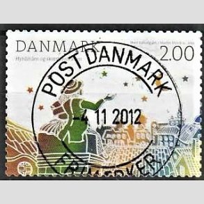 FRIM�RKER DANMARK | 2012 - AFA 1710 - H.C. Andersens eventyr - 2,00 Kr. flerfarvet - Pragt Stemplet