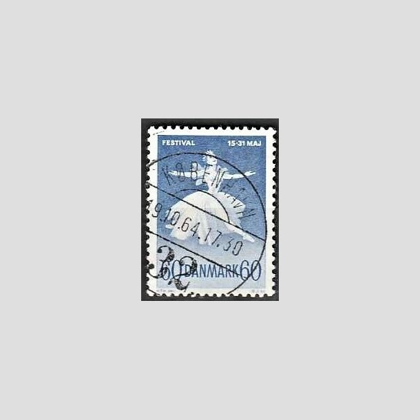 FRIMRKER DANMARK | 1962 - AFA 406 - Ballet og musik - 60 re bl - Pragt Stemplet Kbenhavn