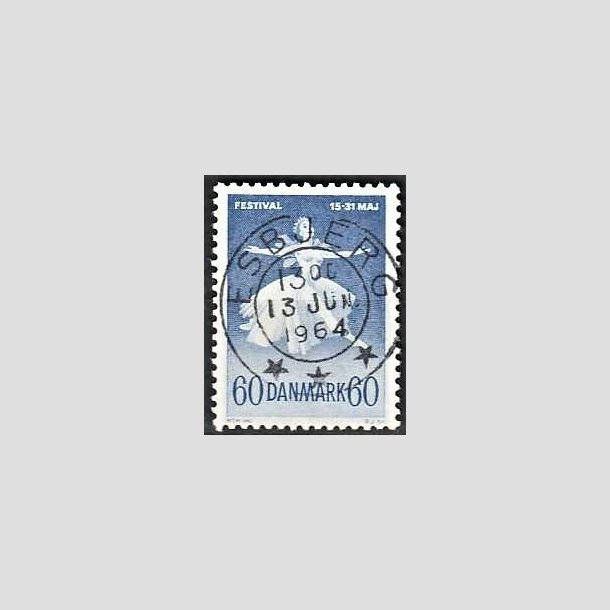 FRIMRKER DANMARK | 1962 - AFA 406 - Ballet og musik - 60 re bl - Pragt Stemplet Esbjerg