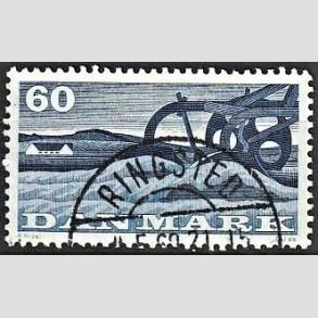 FRIM�RKER DANMARK | 1960 - AFA 383 - Landbrugsmotiver - 60 �re bl� - Pragt Stemplet Ringsted