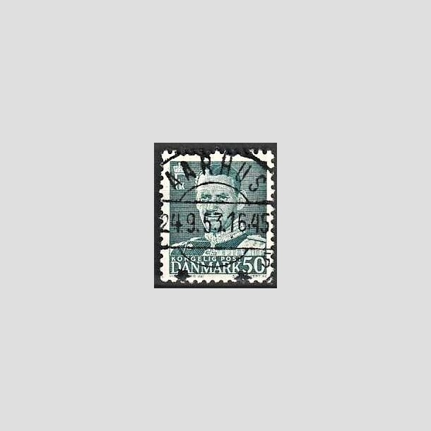 FRIMRKER DANMARK | 1952-53 - AFA 338 - Fr. IX 50 re blgrn - Lux Stemplet